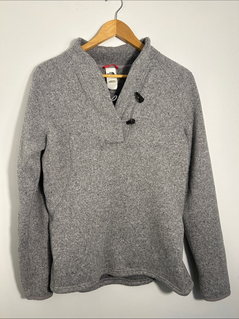 The North Face Women’s Large Gray Fleece Toggle Mock Neck Pullover Jacket